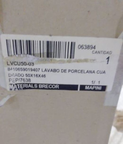 Lavabo carré en porcelaine Mapini canova lvcu50