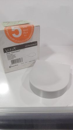 Porte-savon semi-circulaire blanc