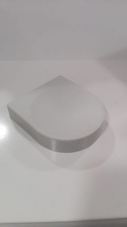 Porte-savon semi-circulaire blanc