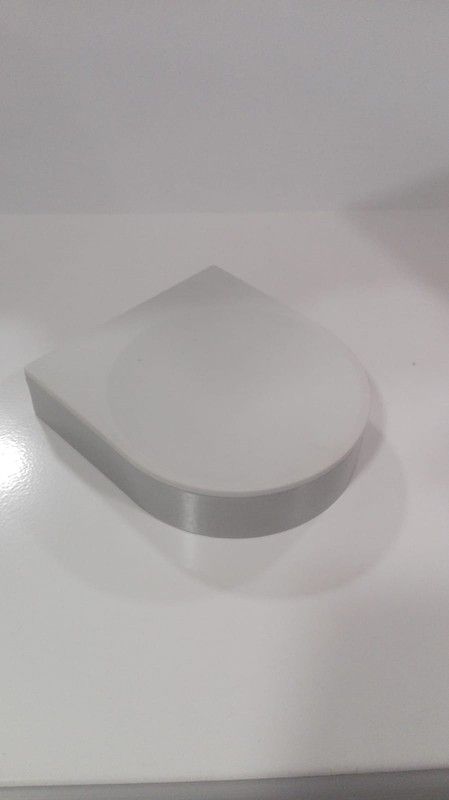 Porte-savon semi-circulaire blanc