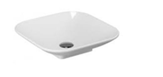 Lavabo à poser carré 46cm, Piu due par Vitra