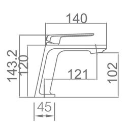 Mitigeur lavabo noir Pola