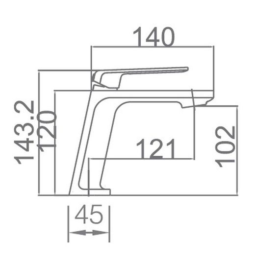 Mitigeur lavabo noir Pola
