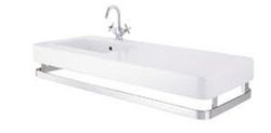 Lavabo suspendu 130cm, Sofcube par Vitra