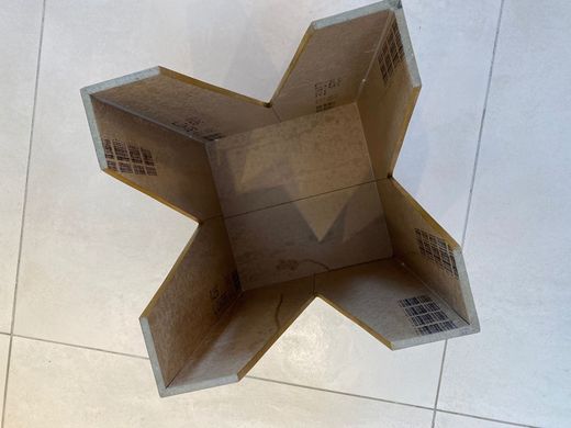 Taburete talla L, fabricado en DM, altura 40cm BRE292940