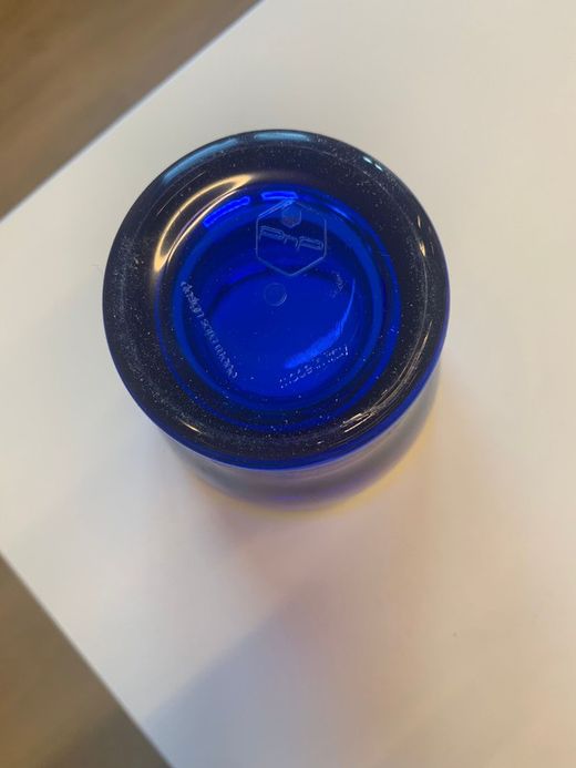 Vaso cilíndrico para lavabo de Vitra azul OBS584