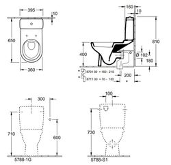 Cisterna O.novo, alimentación bil/det de Villeroy Boch VILL5788S101