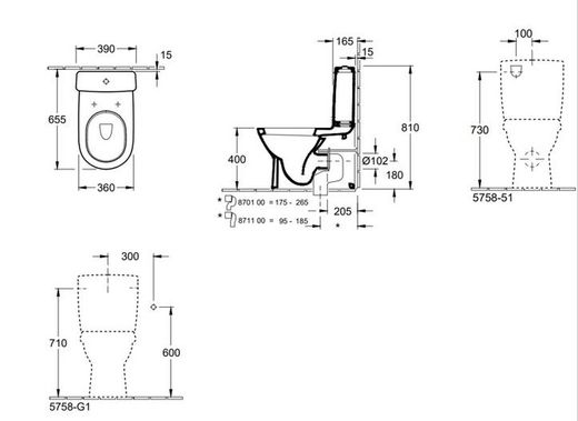 O.novo 565 Inodoro Villeroy & Boch VILL56581001