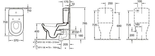 Cuvette de toilette Targa Architectura par Villeroy & Boch