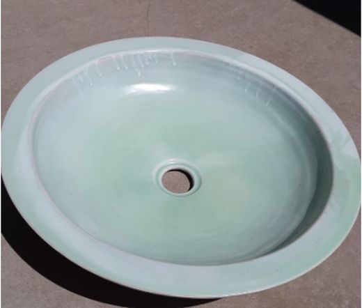 Lavatório de lama semi-embutido, verde, Aq11 by Vitra