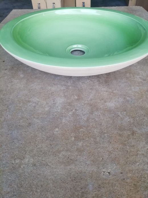 Lavabo semi-encastré de boue, Veronese Green, Aq11 par Vitra