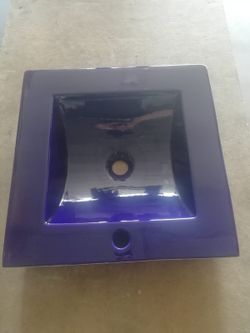 Vasque à poser carrée avec trou pour robinet en bleu, Aq2