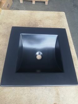 Lavabo suspendu gris foncé, AQ2 par Vitra