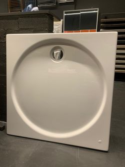 Plato de ducha acrílico blanco de 90x90 de Vitra VIT51210001000