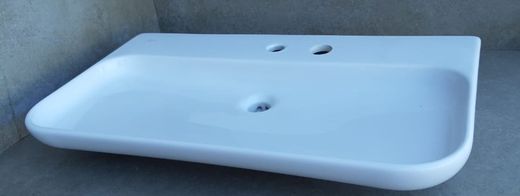 Lavatório suspenso de 80 cm, com 2 furos, Mod by Vitra