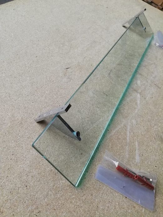 Étagère de salle de bain avec verre transparent, Vitra