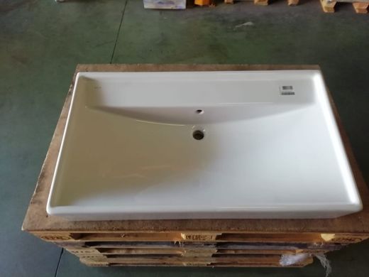 Lavabo a pared sin agujero para grifería, 90cm Surprise de Vitra OBS081